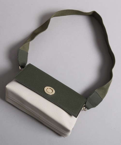 PLAIN CLOTHING（プレーンクロージング）の「バイカラー3wayバッグ（ショルダーバッグ・レディース・カーキ/キャメル/ブラック・FREE）」の22枚目の写真