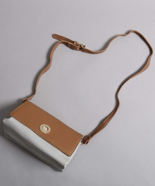 PLAIN CLOTHING（プレーンクロージング）の「バイカラー3wayバッグ（ショルダーバッグ・レディース・カーキ/キャメル/ブラック・FREE）」の20枚目の写真