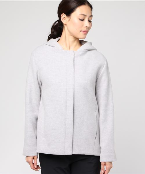 un dix cors（アンディコール）の「コクーンフードショートコート（その他アウター・レディース・ライトグレー/ライトベージュ・ﾌﾘ-）」の8枚目の写真