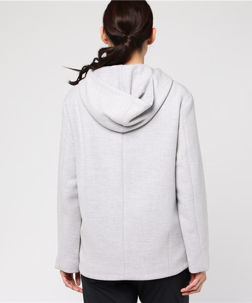 un dix cors（アンディコール）の「コクーンフードショートコート（その他アウター・レディース・ライトグレー/ライトベージュ・ﾌﾘ-）」の5枚目の写真