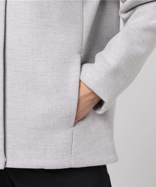 un dix cors（アンディコール）の「コクーンフードショートコート（その他アウター・レディース・ライトグレー/ライトベージュ・ﾌﾘ-）」の4枚目の写真