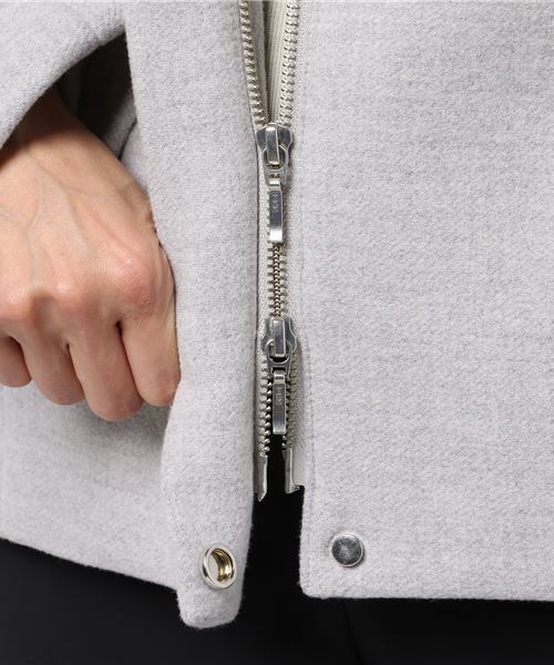 un dix cors（アンディコール）の「コクーンフードショートコート（その他アウター・レディース・ライトグレー/ライトベージュ・ﾌﾘ-）」の6枚目の写真