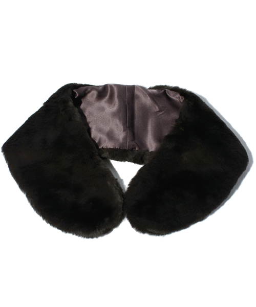 NANO universe（ナノユニバース）の「フェイクマフラー（マフラー・レディース・モカ/ダークブラウン・FREE）」の2枚目の写真