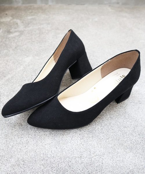 salle de bal（サルデバル）の「チャンキーヒールパンプス / 太ヒール / 低め パンプス（パンプス・レディース・ベージュ/ブルー/ブラック・L/M/S）」の2枚目の写真