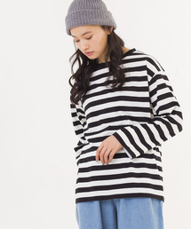 WEGO | WEGO/ボーダービッグシルエットロングTシャツ(Tシャツ/カットソー)