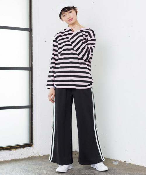 WEGO（ウィゴー）の「WEGO/ボーダービッグシルエットロングTシャツ（Tシャツ/カットソー・レディース・ブルー/ホワイト/イエロー/ピンク・FREE）」の20枚目の写真