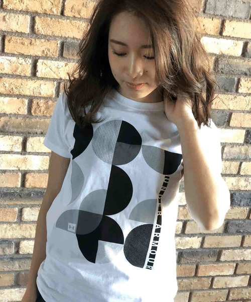 UNDER ARMOUR（アンダーアーマー）の「レディース ライフスタイル半袖Tシャツ / スポーツスタイルドットクルー（Tシャツ/カットソー・レディース・ミント/ホワイト・L/M/S/XL）」の7枚目の写真