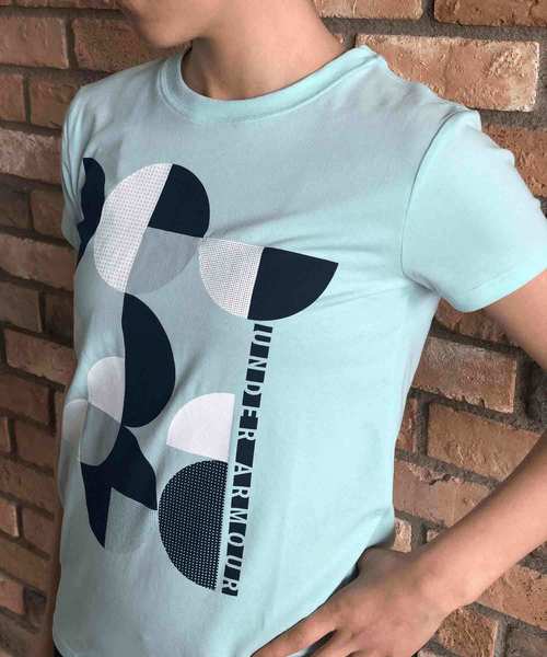 UNDER ARMOUR（アンダーアーマー）の「レディース ライフスタイル半袖Tシャツ / スポーツスタイルドットクルー（Tシャツ/カットソー・レディース・ミント/ホワイト・L/M/S/XL）」の9枚目の写真