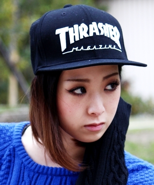 THRASHER（スラッシャー）の「WEGO/THRASHERツイルキャップ（キャップ・レディース・ホワイト/ブラック/ブルー/サックスブルー・FREE）」の3枚目の写真
