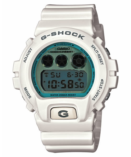 G-SHOCK（ジーショック）の「CRAZY COLORS DW-6900PLシリーズ（アナログ腕時計・メンズ・ブラック×ゴールド/パープル系その他/イエロー系その他/ホワイト×ブルー・FREE）」の2枚目の写真