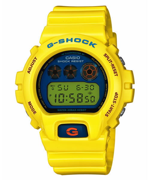 G-SHOCK（ジーショック）の「CRAZY COLORS DW-6900PLシリーズ（アナログ腕時計・メンズ・ブラック×ゴールド/パープル系その他/イエロー系その他/ホワイト×ブルー・FREE）」の4枚目の写真