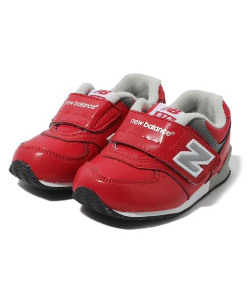 NANO universe（ナノユニバース）の「New Balance(ニューバランス) / Kids レザーベルクロスニーカー（スニーカー・キッズ・ブラック/ホワイト/レッド・12/13/14/15 ）」の3枚目の写真