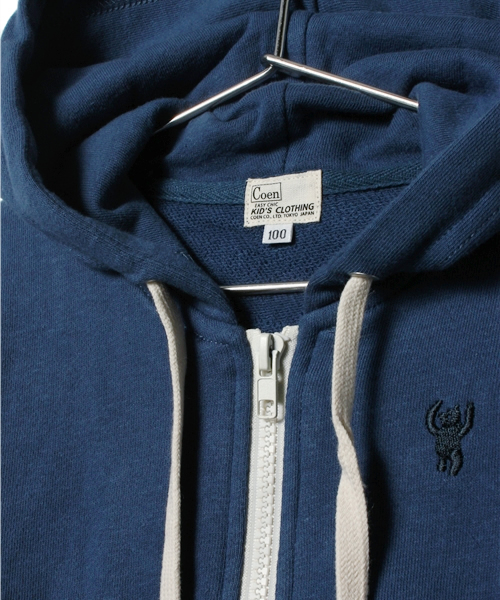 coen（コーエン）の「〔KIDS〕ムラ糸裏毛パーカー（パーカー・キッズ・グレー/コバルトブルー・S/100/M/110/L/120/XL/130/140/150）」の4枚目の写真
