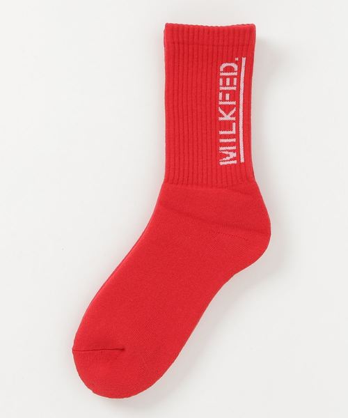 MILKFED.(ミルクフェド)の「STENCIL SOX(ソックス/靴下・レディース・ホワイト/マルチ/ブラック/レッド・ONE SIZE)」の3枚目の写真