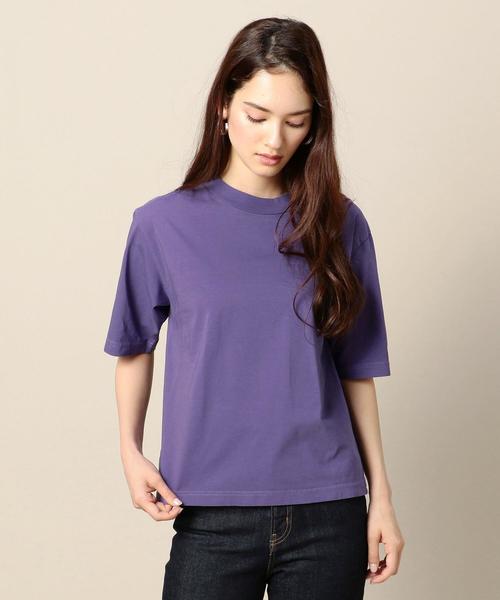 BEAUTY&YOUTH UNITED ARROWS(ビューティーアンドユースユナイテッドアローズ)の「BY∴ クロップドコットンTシャツ о(Tシャツ/カットソー・レディース・ケリー/パープル/ホワイト・FREE)」の3枚目の写真