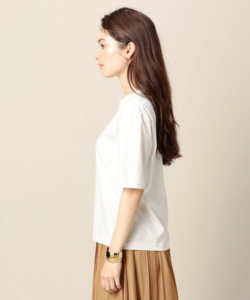 BEAUTY&YOUTH UNITED ARROWS(ビューティーアンドユースユナイテッドアローズ)の「BY∴ クロップドコットンTシャツ о(Tシャツ/カットソー・レディース・ケリー/パープル/ホワイト・FREE)」の8枚目の写真