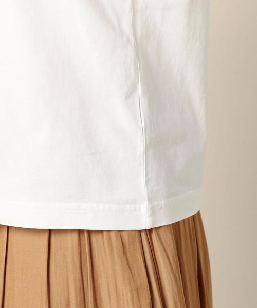 BEAUTY&YOUTH UNITED ARROWS(ビューティーアンドユースユナイテッドアローズ)の「BY∴ クロップドコットンTシャツ о(Tシャツ/カットソー・レディース・ケリー/パープル/ホワイト・FREE)」の4枚目の写真