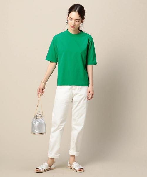 BEAUTY&YOUTH UNITED ARROWS(ビューティーアンドユースユナイテッドアローズ)の「BY∴ クロップドコットンTシャツ о(Tシャツ/カットソー・レディース・ケリー/パープル/ホワイト・FREE)」の16枚目の写真