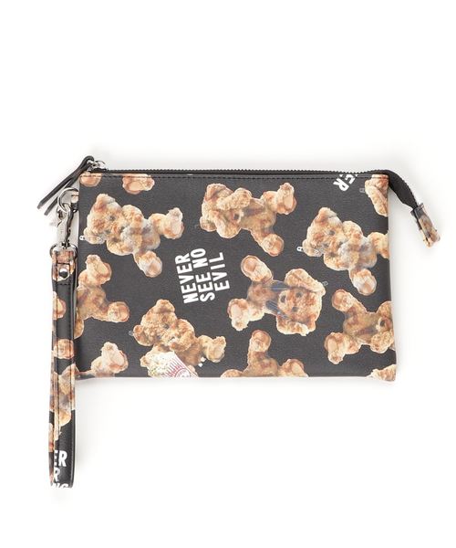 ミルクボーイ LAND by MILKBOY NEVER BEAR クマ柄ポーチ ミルクボーイ LAND by MILKBOY NEVER BEAR クマ柄ポーチ