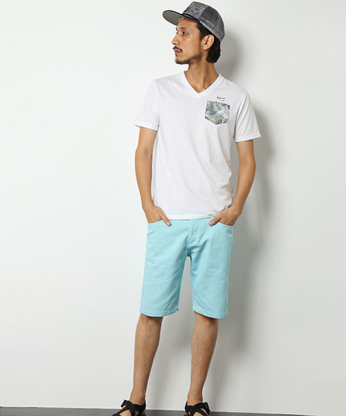 VENCEEXCHANGE(ヴァンスエクスチェンジ)の「星刺繍カツラギカラーショートパンツ(その他パンツ・メンズ・ホワイト/ライトブルー/ブラック/ピンク・S/M/L)」の11枚目の写真