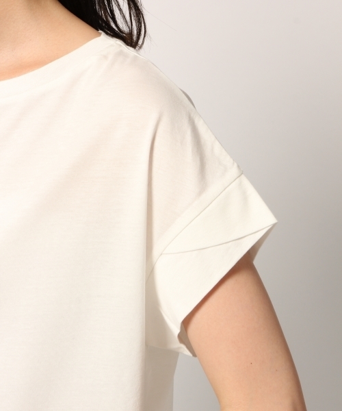 GLOBAL WORK(グローバルワーク)の「シルケットボートネックT半袖/799812(Tシャツ/カットソー・レディース・ホワイト/ブラック/カーキ・MEDIUM/LARGE)」の10枚目の写真