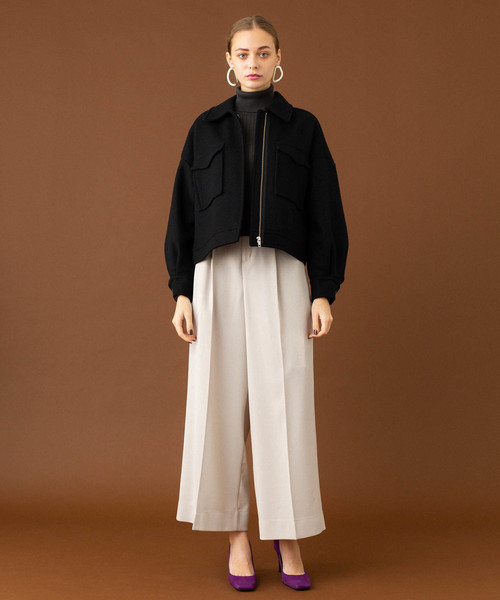 UNITED TOKYO（ユナイテッドトウキョウ）の「ウールブルゾン（ブルゾン・レディース・ブラック/マルチ/キャメル・1）」の4枚目の写真