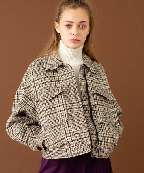 UNITED TOKYO（ユナイテッドトウキョウ）の「ウールブルゾン（ブルゾン・レディース・ブラック/マルチ/キャメル・1）」の11枚目の写真