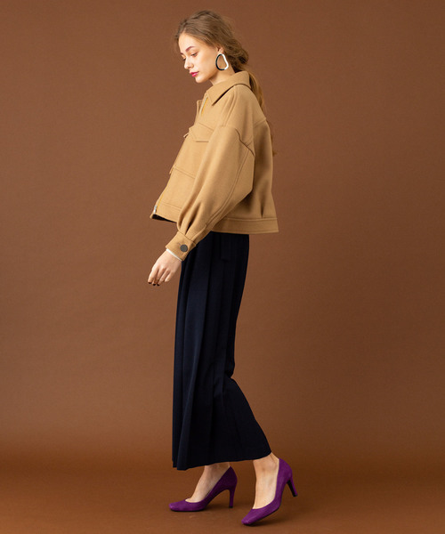 UNITED TOKYO（ユナイテッドトウキョウ）の「ウールブルゾン（ブルゾン・レディース・ブラック/マルチ/キャメル・1）」の19枚目の写真