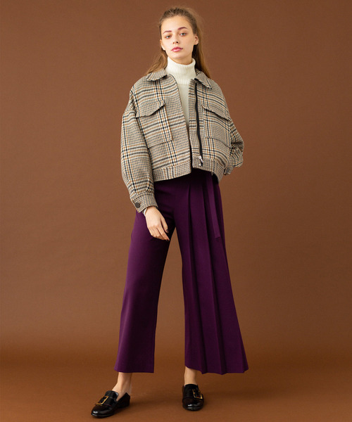 UNITED TOKYO（ユナイテッドトウキョウ）の「ウールブルゾン（ブルゾン・レディース・ブラック/マルチ/キャメル・1）」の20枚目の写真