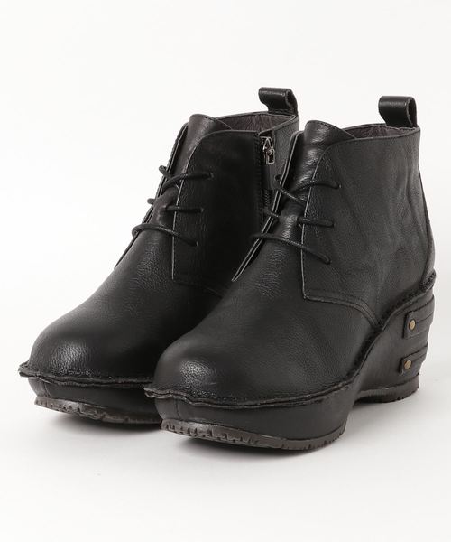 Hina Day Green（ヒナデイグリーン）の「レースアップシンプルショートブーツ（ブーツ・レディース・ダークブラウン/ブラック/キャメル/レッド系その他・M/S/L/3L/LL）」の7枚目の写真