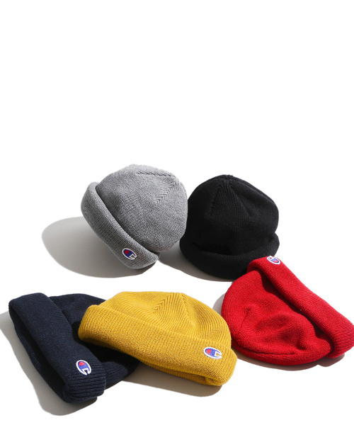Champion（チャンピオン）の「∴WEGO/Champion別注ショートニットキャップ（ニットキャップ/ビーニー・メンズ・ブラック/ネイビー/レッド/マスタード/杢グレー・FREE）」の6枚目の写真
