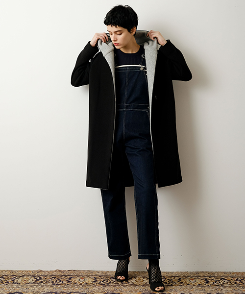 Banner Barrett（バナーバレット）の「W FACE FLEECE COAT/ダブルフェイス　フーデットフリースコート（その他アウター・レディース・ホワイト/ネイビー/グレー・38）」の3枚目の写真