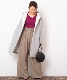 W FACE FLEECE COAT/ダブルフェイス　フーデットフリースコート