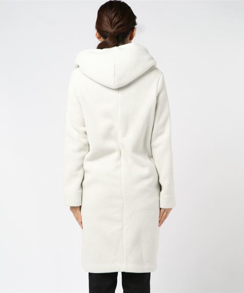 Banner Barrett（バナーバレット）の「W FACE FLEECE COAT/ダブルフェイス　フーデットフリースコート（その他アウター・レディース・ホワイト/ネイビー/グレー・38）」の4枚目の写真