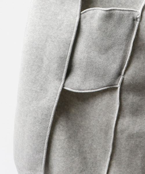 Banner Barrett（バナーバレット）の「W FACE FLEECE COAT/ダブルフェイス　フーデットフリースコート（その他アウター・レディース・ホワイト/ネイビー/グレー・38）」の5枚目の写真