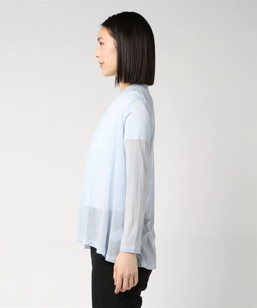 A/C DESIGN BY ALPHA CUBIC（エーシーデザインバイアルファキュービック）の「◇カタログ掲載◇着流しカーディガン（カーディガン/ボレロ・レディース・ピンク/サックスブルー/ライトグレー/ネイビー・M size/L size）」の5枚目の写真