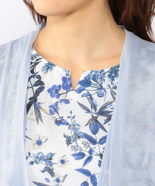 A/C DESIGN BY ALPHA CUBIC（エーシーデザインバイアルファキュービック）の「◇カタログ掲載◇着流しカーディガン（カーディガン/ボレロ・レディース・ピンク/サックスブルー/ライトグレー/ネイビー・M size/L size）」の8枚目の写真