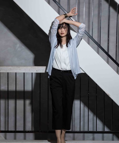 A/C DESIGN BY ALPHA CUBIC（エーシーデザインバイアルファキュービック）の「◇カタログ掲載◇着流しカーディガン（カーディガン/ボレロ・レディース・ピンク/サックスブルー/ライトグレー/ネイビー・M size/L size）」の16枚目の写真