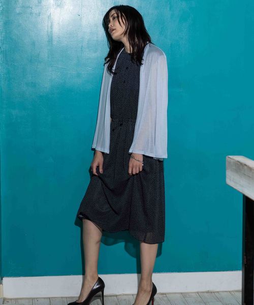 A/C DESIGN BY ALPHA CUBIC（エーシーデザインバイアルファキュービック）の「◇カタログ掲載◇着流しカーディガン（カーディガン/ボレロ・レディース・ピンク/サックスブルー/ライトグレー/ネイビー・M size/L size）」の18枚目の写真