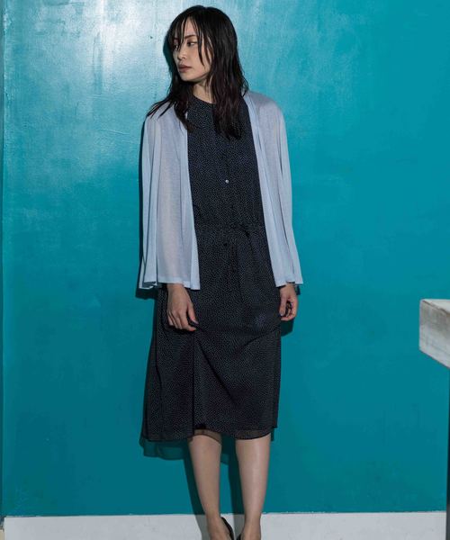 A/C DESIGN BY ALPHA CUBIC（エーシーデザインバイアルファキュービック）の「◇カタログ掲載◇着流しカーディガン（カーディガン/ボレロ・レディース・ピンク/サックスブルー/ライトグレー/ネイビー・M size/L size）」の15枚目の写真