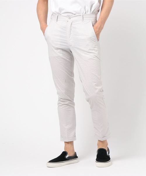STYLEBLOCK(スタイルブロック)の「無地ストライプストレッチスキニーアンクルパンツ(その他パンツ・メンズ・ブラック/ネイビー/ベージュ系その他/ブルー系その他・LL/M/L)」の1枚目の写真
