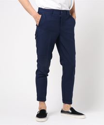 無地ストライプストレッチスキニーアンクルパンツ