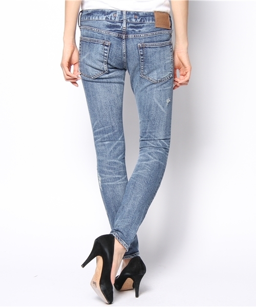 goa(ゴア)の「10OZ ストレッチデニムスキニーパンツ(デニムパンツ・レディース・ブルー・1/2)」の3枚目の写真