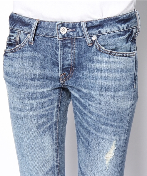 goa(ゴア)の「10OZ ストレッチデニムスキニーパンツ(デニムパンツ・レディース・ブルー・1/2)」の4枚目の写真