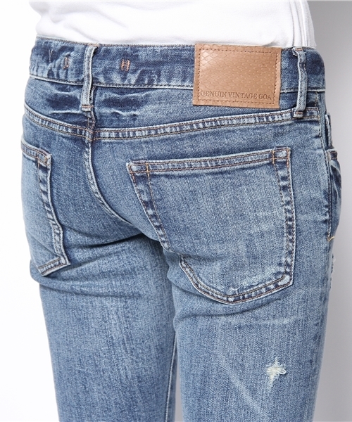 goa(ゴア)の「10OZ ストレッチデニムスキニーパンツ(デニムパンツ・レディース・ブルー・1/2)」の5枚目の写真