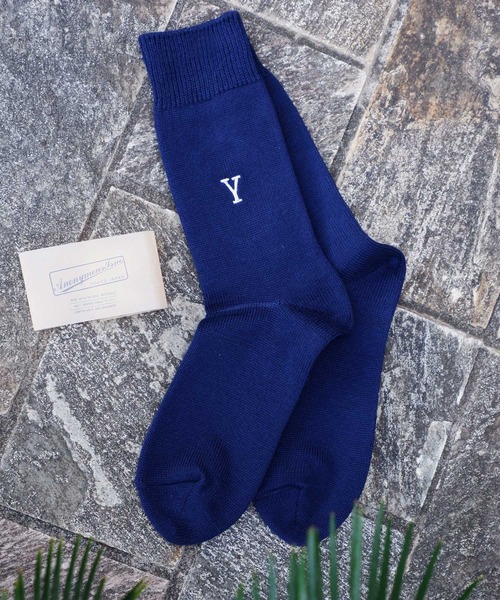 ANONYMOUSISM（アノニマスイズム）の「【AnonymousIsm】レタードクルー/クルー丈ソックス/アノニマスイズム（ソックス/靴下・メンズ・ブラック/ネイビー/グレー/レッド/オフホワイト/サックスブルー/ブルー/グリーン・25cm～27cm/23cm～25cm）」の5枚目の写真