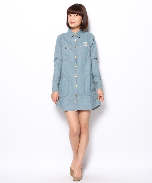 Lee（リー）の「LEE（リー） C WORK ワンピース（ワンピース・レディース・ライトブルー/コバルトブルー・SMALL/MEDIUM）」の7枚目の写真