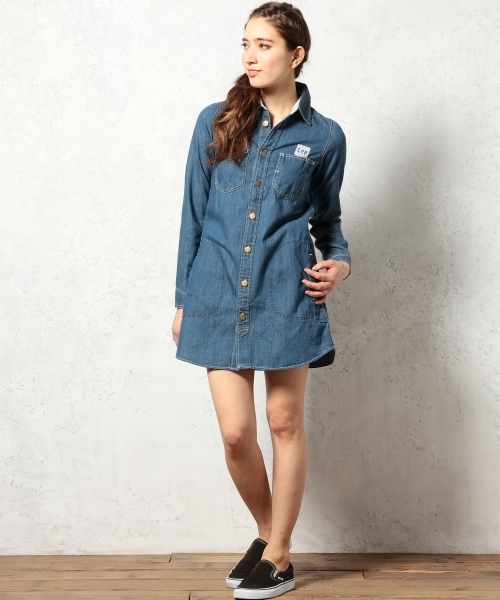 Lee（リー）の「LEE（リー） C WORK ワンピース（ワンピース・レディース・ライトブルー/コバルトブルー・SMALL/MEDIUM）」の14枚目の写真