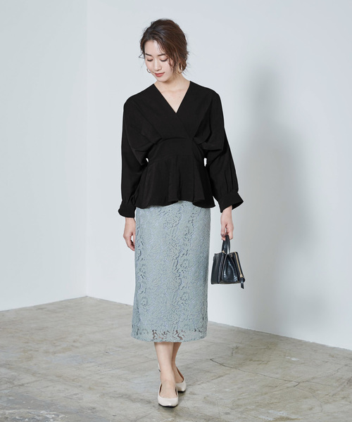 UR'S（ユアーズ）の「ｶｼｭｸｰﾙﾀｯｸﾌﾞﾗｳｽ（シャツ/ブラウス・レディース・ホワイト/ベージュ系その他/ブルー/ブラック・S/M/L）」の7枚目の写真
