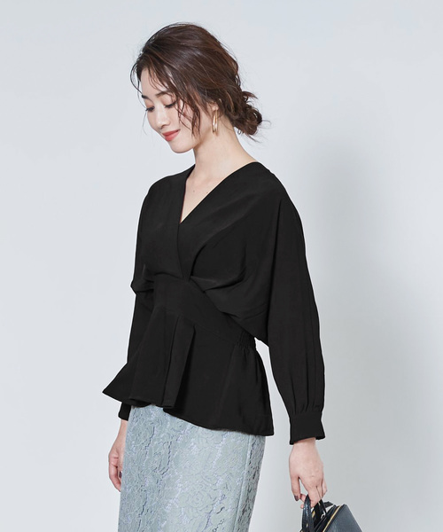 UR'S（ユアーズ）の「ｶｼｭｸｰﾙﾀｯｸﾌﾞﾗｳｽ（シャツ/ブラウス・レディース・ホワイト/ベージュ系その他/ブルー/ブラック・S/M/L）」の9枚目の写真
